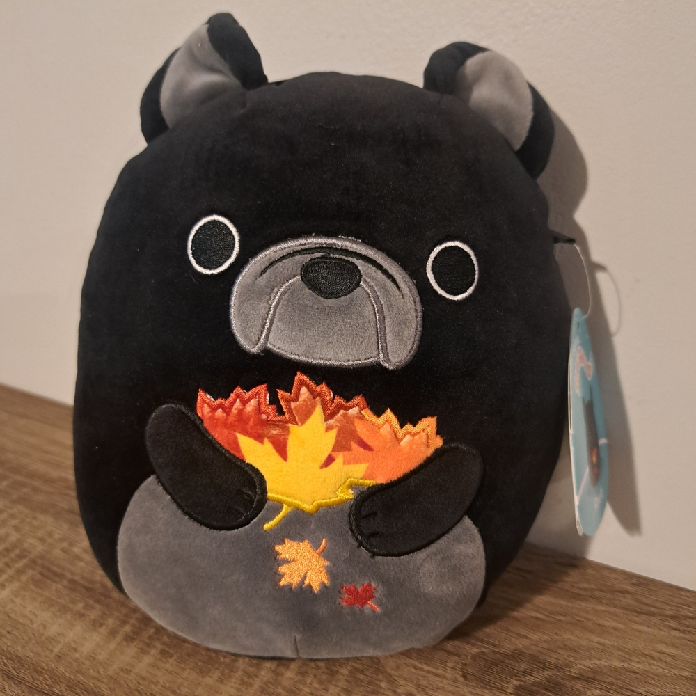 Squishmallow Black Bulldog Named Rhett New